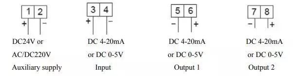 Acrel Analog DC Signal Current Isolator Bm-Di/II DC Current to 2-20mA Two Way Output DIN Rail Current Isolator