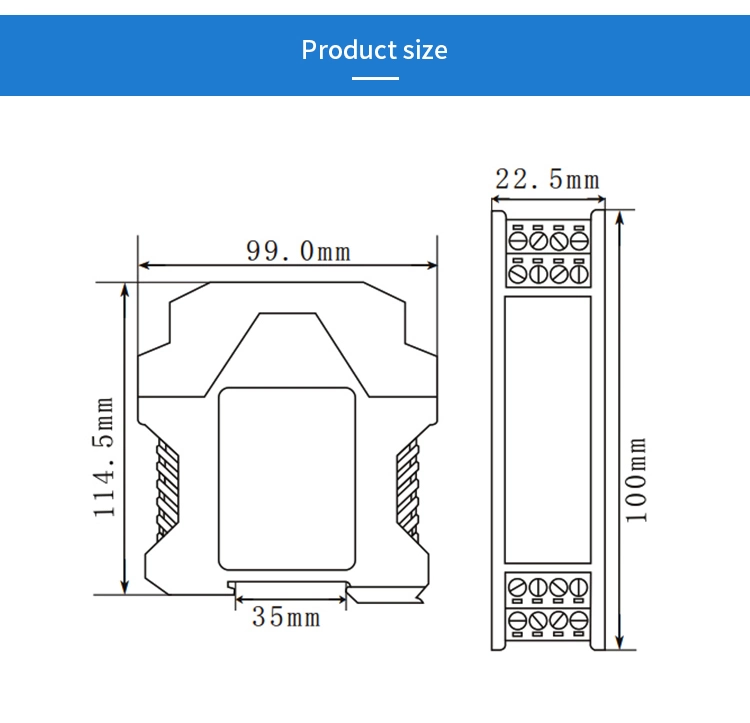 420mA Input Output Signal Isolator Analog Current Signal Isolator