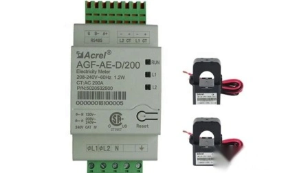 Acrel Agf-Ae-D/200 RS485 Sunspec 단상 태양광 발전 미터 PV 모니터링 시스템용 인버터와 연결된 에너지 미터